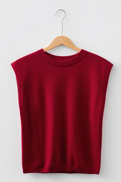 Red Ember Cap Sleeve Sweater