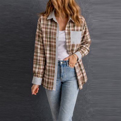 Harvest Haze Patchwork Plaid Shirt
