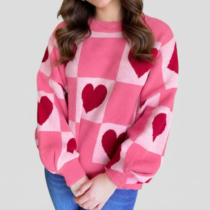 Sweetheart Checkered Knit