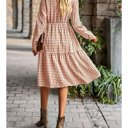  Button Front Tiered Midi Dress