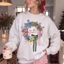 Small Gray Tis the Season Christmas Swetshirt, Christmas Bow Shirt, Preppy Holiday Crewneck, Whimsical Christmas, Coquette Xmas Shirt
