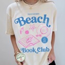 Small Off-white Beach Book Club Shirt, Book Lover Gift, Bookworm Shirt, Summer Graphic Tee, Reading Shirt, Comfort Colors® Tshirt