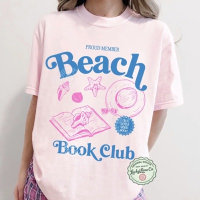 Beach Book Club Shirt, Book Lover Gift, Bookworm Shirt, Summer Graphic Tee, Reading Shirt, Comfort Colors® Tshirt