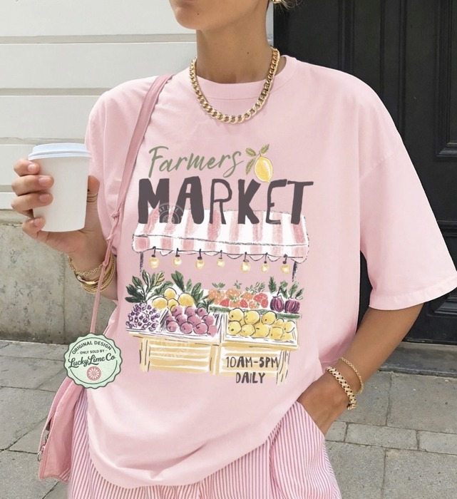 Farmers Market Shirt, Italian Summer Shirt, Womens Summer Graphic Tee, Il Mercato Shirt, Trendy Summer Tee, Farmers Market Tshirt