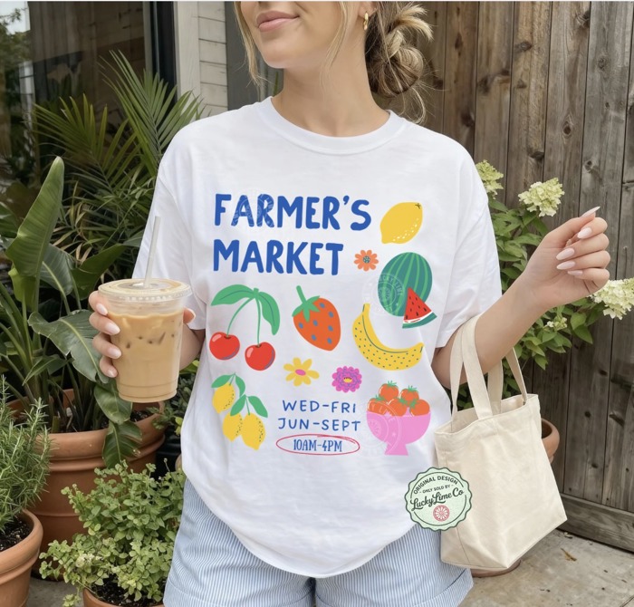 Farmers Market Shirt, Summer Fruit Tshirt, Summer Graphic Tee for Women, Lemon Shirt, Amalfi Coast Shirt