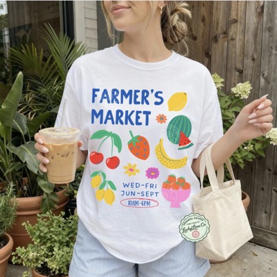 Farmers Market Shirt, Summer Fruit Tshirt, Summer Graphic Tee for Women, Lemon Shirt, Amalfi Coast Shirt
