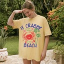 Small Yellow If Crabby Please Return to the Beach Shirt, Crab Tshirt, Summer Graphic Tee, Beachy Shirt, Summer Vibes Shirt