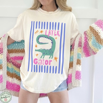 Later Gator Shirt, Trendy Graphic Tee, Alligator Shirt, Funny Animal Shirt, Later Gator Tshirt, Comfort Colors® Tee