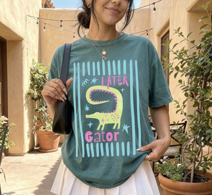 Later Gator Shirt, Trendy Graphic Tee, Alligator tShirt, Funny Animal Shirt, Later Gator Tshirt, Comfort Colors® Tee