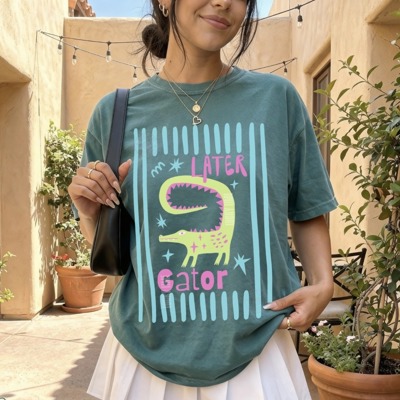 Later Gator Shirt, Trendy Graphic Tee, Alligator tShirt, Funny Animal Shirt, Later Gator Tshirt, Comfort Colors® Tee