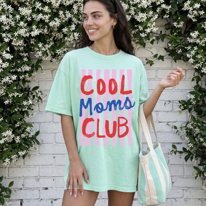 Cool Moms Club Shirt, Cool Mom Shirt, Trendy Mama Graphic Tee, Gift for Mom, Mom Life Shirt, New Mom Shirt