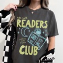  Late Night Readers Club Shirt, Reading Shirt, Bookworm Tshirt, Bookish Shirt for Women, Teacher Shirts
