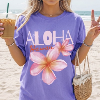 Aloha Hawaii Shirt, Aloha Tshirt, Vacation Graphic Tee, Vacay Mode Shirt, Travel Shirt, Comfort Colors® Shirt, Family Hawaii Vacation Top