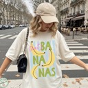 Small Off-white That’s Bananas Shirt, Summer Fruit Shirt, Food Pun Shirt, Retro Graphic Tee, Banana Graphic Tee, Trendy Summer Top