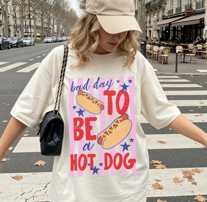 Bad Day to Be a Hot Dog Shirt, Funny 4th of July Tee, Womens Fourth of July Tshirt, Patriotic Shirt, America 250 Shirt, Comfort Colors Tee