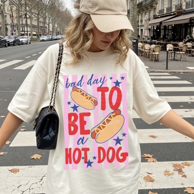 Bad Day to Be a Hot Dog Shirt, Funny 4th of July Tee, Womens Fourth of July Tshirt, Patriotic Shirt, America 250 Shirt, Comfort Colors Tee
