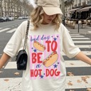  Bad Day to Be a Hot Dog Shirt, Funny 4th of July Tee, Womens Fourth of July Tshirt, Patriotic Shirt, America 250 Shirt, Comfort Colors Tee