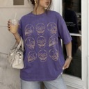 Small Purple Skull Halloween Shirt, Skeleton Halloween Tshirt, Spooky Season Shirt, Retro Halloween Tee, Comfort Colors® Halloween Graphic Tee