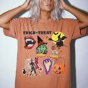 Small Orange Trick or Treat Shirt, Retro Halloween Collage Shirt, Retro Vintage Halloween Tshirt, Cute Halloween, Witch Halloween Shirt, Spooky Season Tee