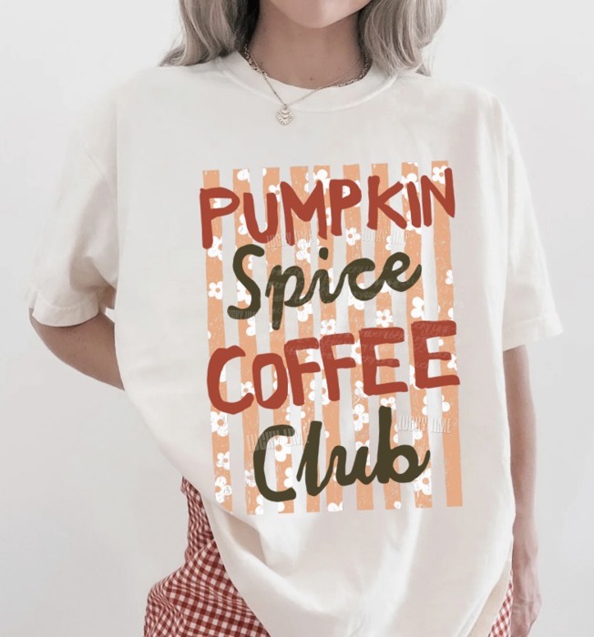Pumpkin Spice Coffee Club Shirt, Pumpkin Spice Lover Tshirt, PSL Coffee Tee, Halloween Coffee Graphic Tee, Spooky Season, Fall Shirt