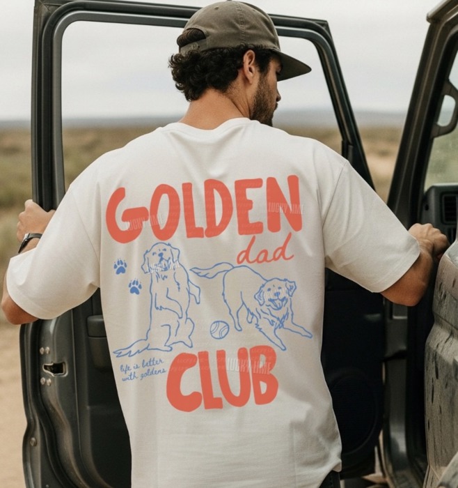 Golden Dad Club Shirt, Golden Retriever Dad Shirt, Dog Dad Tee, Mens Graphic Tee, Fathers Day Gift, Mens Apparel