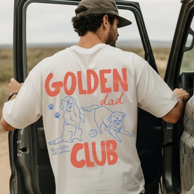 Golden Dad Club Shirt, Golden Retriever Dad Shirt, Dog Dad Tee, Mens Graphic Tee, Fathers Day Gift, Mens Apparel