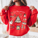  Tis the Season Christmas Sweatshirt, Cute Christmas Sweatshirt, Holiday Apparel, Womens Christmas Sweater, Santa Sweatshirt