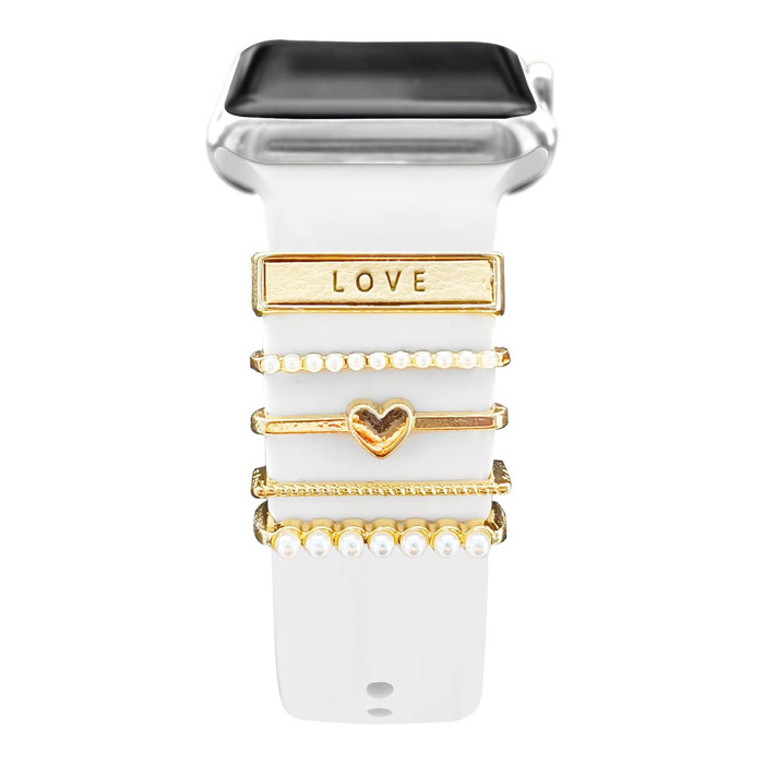 5Pcs Charms for Apple Watch and Galaxy Watch Bands Diamond  Fashionable Accessories