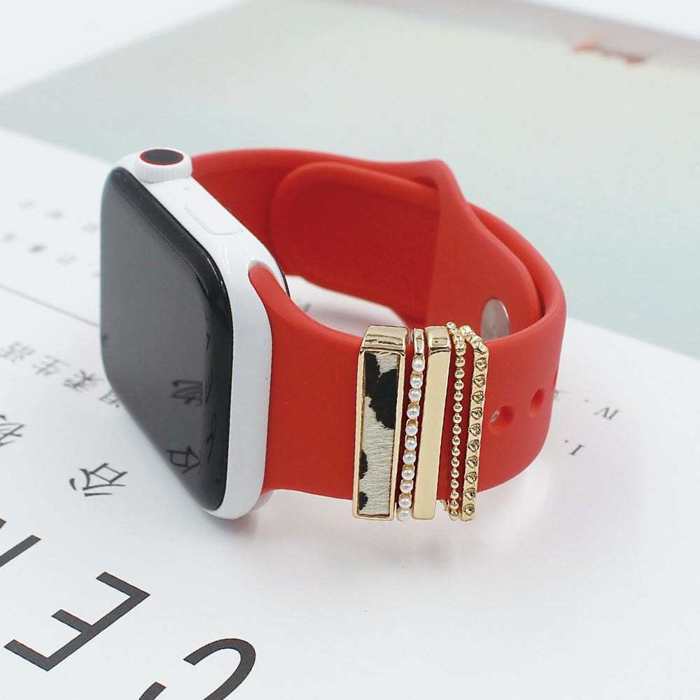 5Pcs Charms for Apple Watch and Galaxy Watch Bands Diamond  Fashionable Accessories