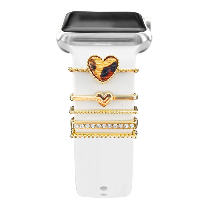 5Pcs Charms for Apple Watch and Galaxy Watch Bands Diamond  Fashionable Accessories