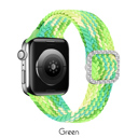 Green 42(Series 3 2 1)/44/45/46/49mm Nylon Elastic Band for Apple Watch 38/40/41mm and 42/44/45/46/49mm All Series