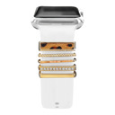 Cheetah Gold 5Pcs Charms for Apple Watch and Galaxy Watch Bands Diamond  Fashionable Accessories