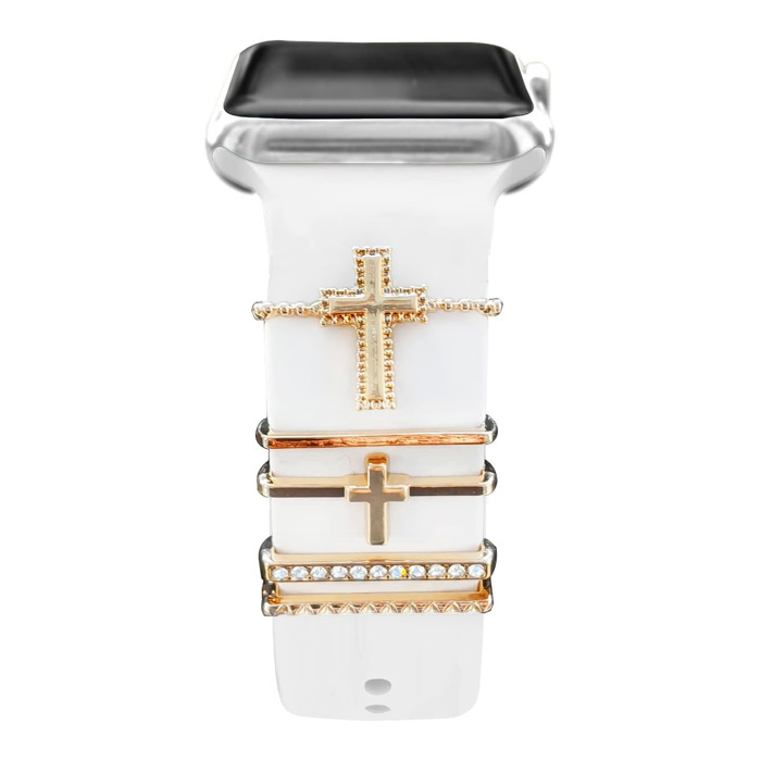 5Pcs Charms for Apple Watch and Galaxy Watch Bands Diamond  Fashionable Accessories