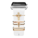 Cross 5Pcs Charms for Apple Watch and Galaxy Watch Bands Diamond  Fashionable Accessories