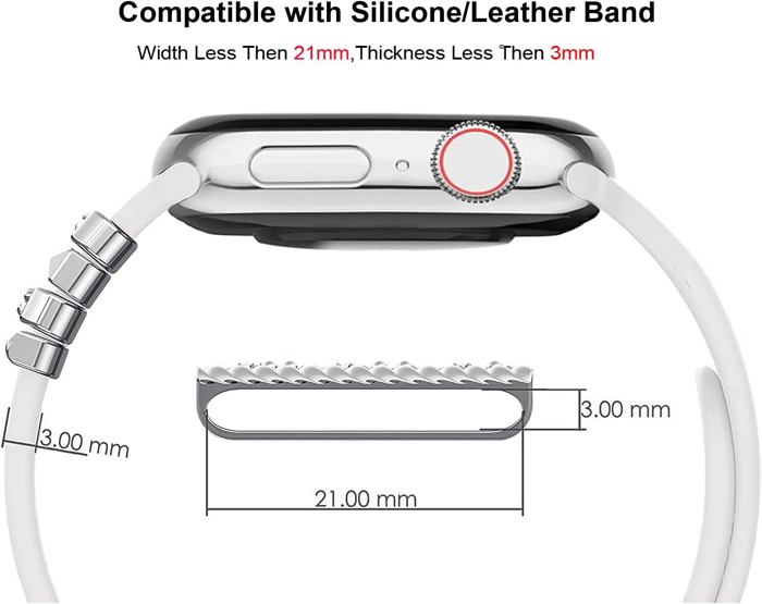 5Pcs Charms for Apple Watch and Galaxy Watch Bands Diamond  Fashionable Accessories