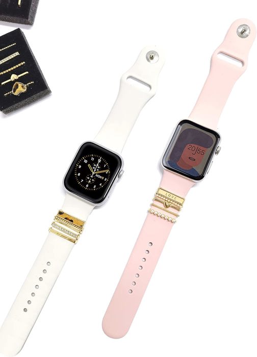 5Pcs Charms for Apple Watch and Galaxy Watch Bands Diamond  Fashionable Accessories