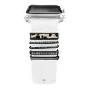 Cheetah Black 5Pcs Charms for Apple Watch and Galaxy Watch Bands Diamond  Fashionable Accessories