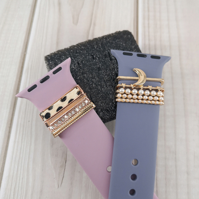 5Pcs Charms for Apple Watch and Galaxy Watch Bands Diamond  Fashionable Accessories