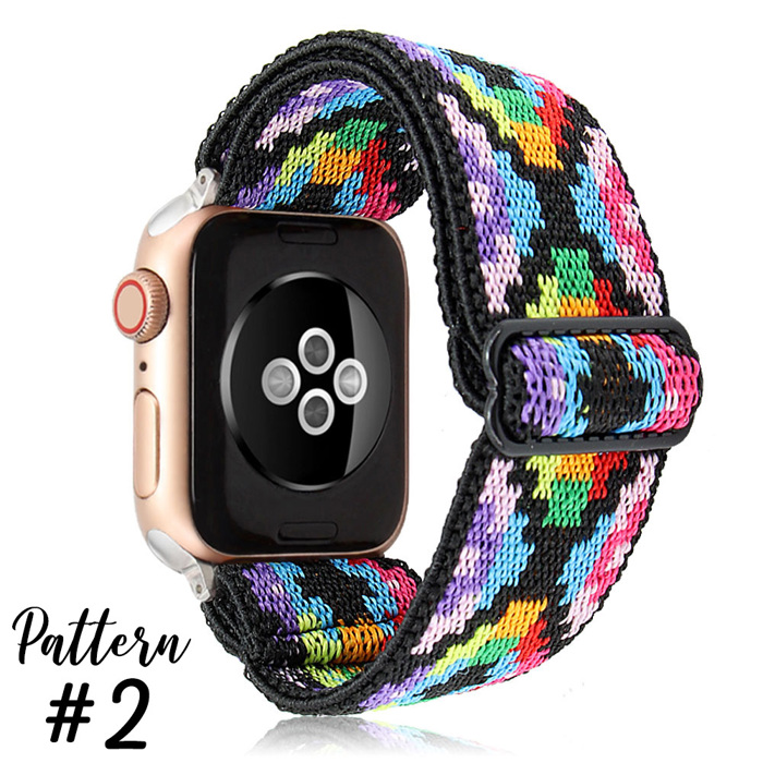 Nylon Elastic Band for Apple Watch 38/40/41mm and 42/44/45/46/49mm All Series