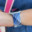 Blue 38/40/41/42(Series 10/11)mm Nylon Elastic Band for Apple Watch 38/40/41mm and 42/44/45/46/49mm All Series