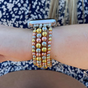  Beaded Bracelet for Apple Watch 38/40/41mm and 42/44/45/46/49mm All Series Fancy Cute Stretchy Elastic Jewelry Strap Replacement for iWatch Series 10/9/8/7/6/5/4/3/2/1/SE