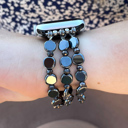  Beaded Bracelet for Apple Watch 38/40/41mm and 42/44/45/46/49mm All Series Fancy Cute Stretchy Elastic Jewelry Strap Replacement for iWatch Series 10/9/8/7/6/5/4/3/2/1/SE