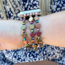  Beaded Bracelet for Apple Watch 38/40/41mm and 42/44/45/46/49mm All Series Fancy Cute Stretchy Elastic Jewelry Strap Replacement for iWatch Series 10/9/8/7/6/5/4/3/2/1/SE