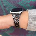  Butterfly Diamond Bracelet for Apple Watch 38/40/41mm and 42/44/45/46/49mm All Series Fancy Cute Stretchy  Adjustable Jewelry Strap Replacement for iWatch Series 10/9/8/7/6/5/4/3/2/1/SE