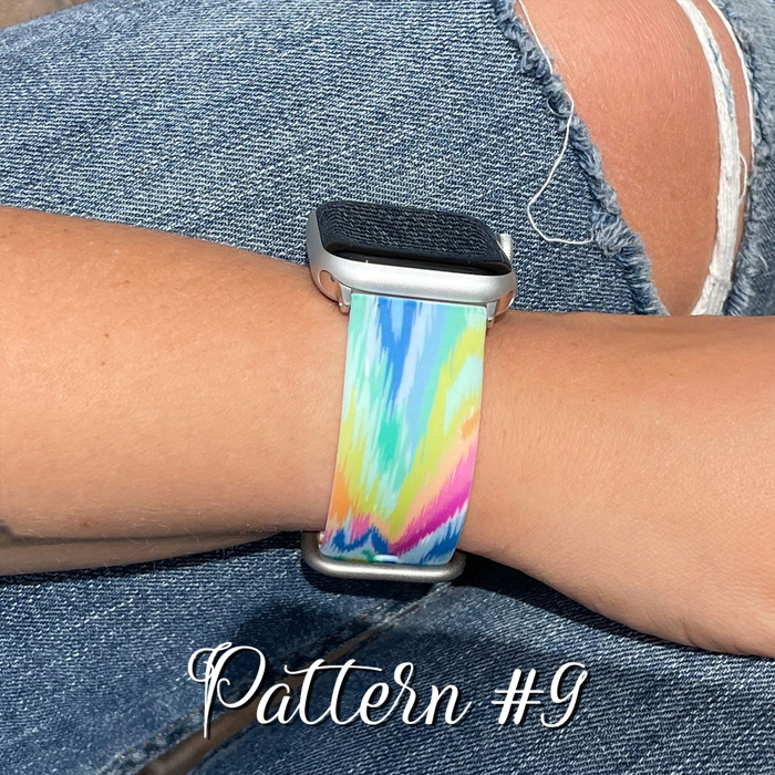  Printed Silicone Bands for Apple Watch 38/40/41mm and 42/44/45/46/49mm All Series Replacement Strap for iWatch Series 10/9/8/7/6/5/4/3/2/1/SE