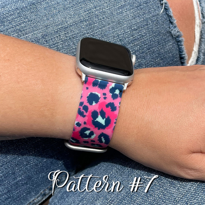  Printed Silicone Bands for Apple Watch 38/40/41mm and 42/44/45/46/49mm All Series Replacement Strap for iWatch Series 10/9/8/7/6/5/4/3/2/1/SE