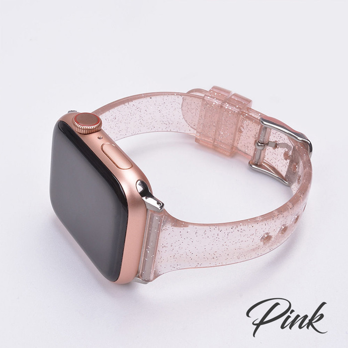 Slim Glitter Silicone Bands for Apple Watch 38/40/41mm and 42/44/45/46/49mm All Series Replacement Strap  for iWatch Series 10/9/8/7/6/5/4/3/2/1/SE