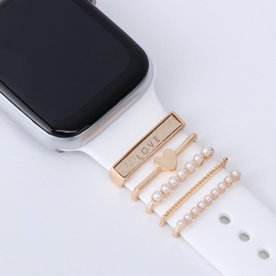 5Pcs Charms for Apple Watch and Galaxy Watch Bands Diamond  Fashionable Accessories