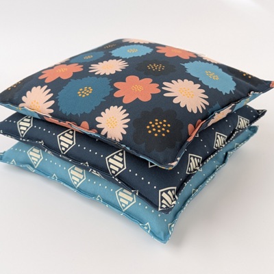Personalized Square Rice Bag | Rice Heating Pad | 9 x 9 inches