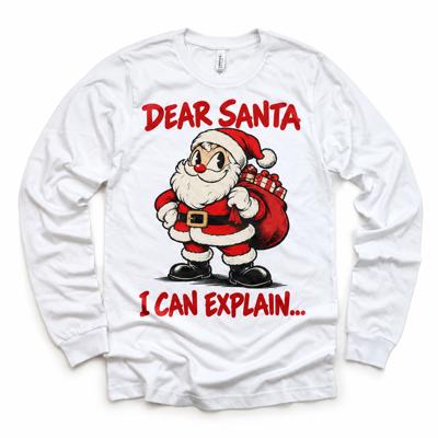 Dear Santa I Can Explain Christmas Kids — Toddler Long Sleeve Tee